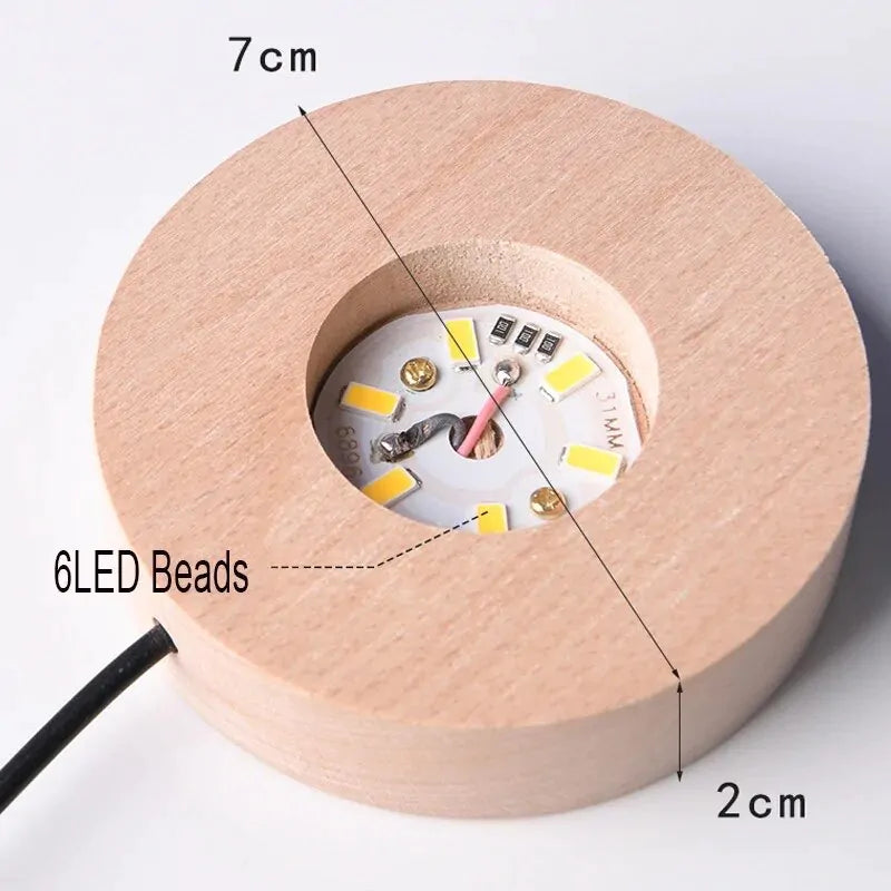 Lámpara Bola de Cristal 3D Decorativa