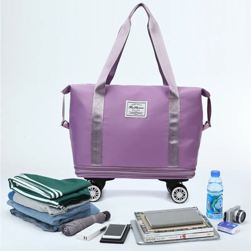 Bolso de Viaje Plegable con Ruedas Desmontables