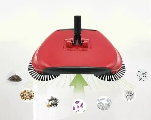 Escoba con Cepillos Giratorios 3 en 1