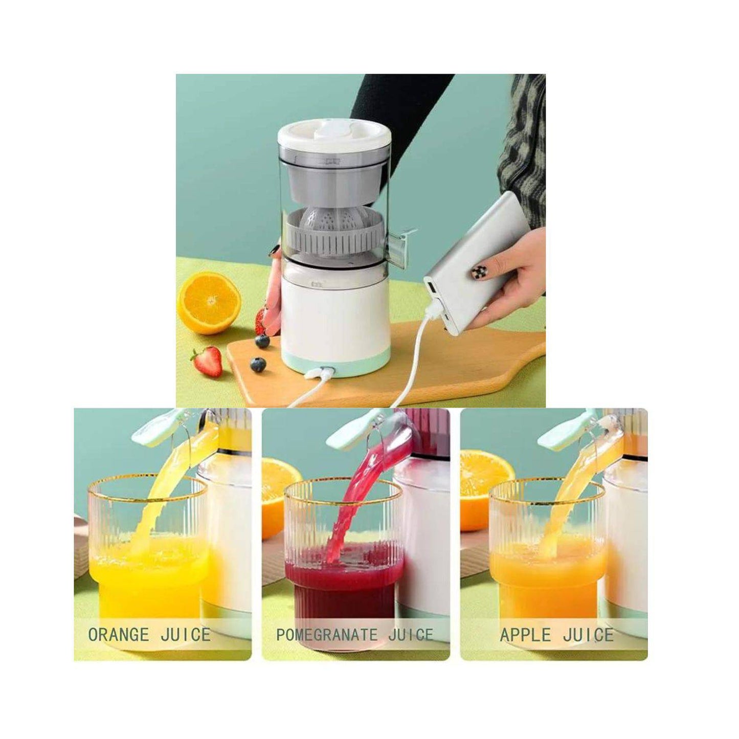 Exprimidor Eléctrico Portátil Recargable