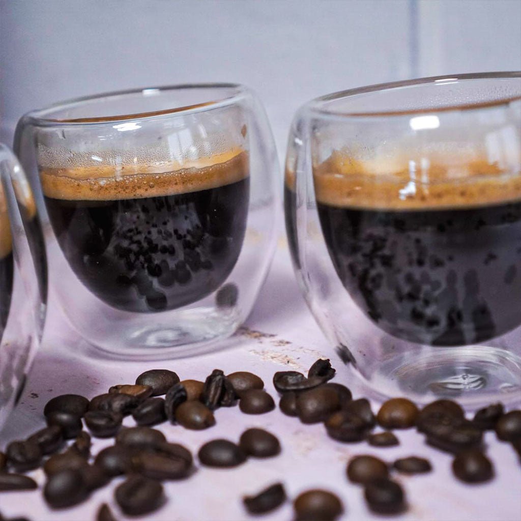 Juego de 6 Tazas Café Doble Vidrio 80ml